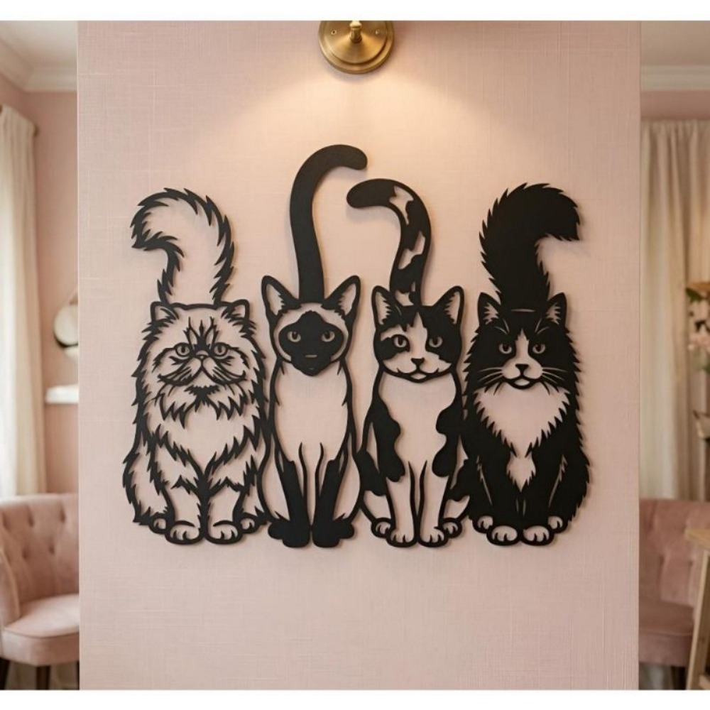 Art Craft Cafe - CIFBUY Retro-Wandkunst aus Metall, dekoratives Panel