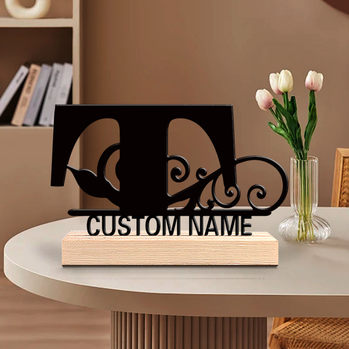 Art Craft Letter T - 1 Stück Kreative T-förmige Metallstatue mit
