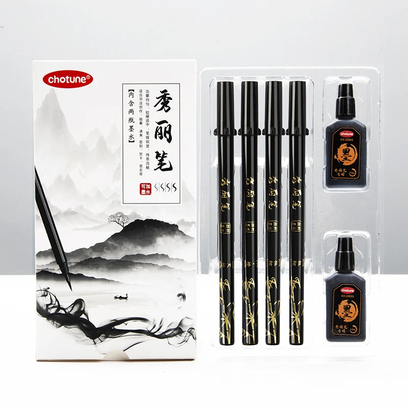 Calligraphy Pen Set - Pinsel Schriftzug Stifte Set Schwarz Tinte