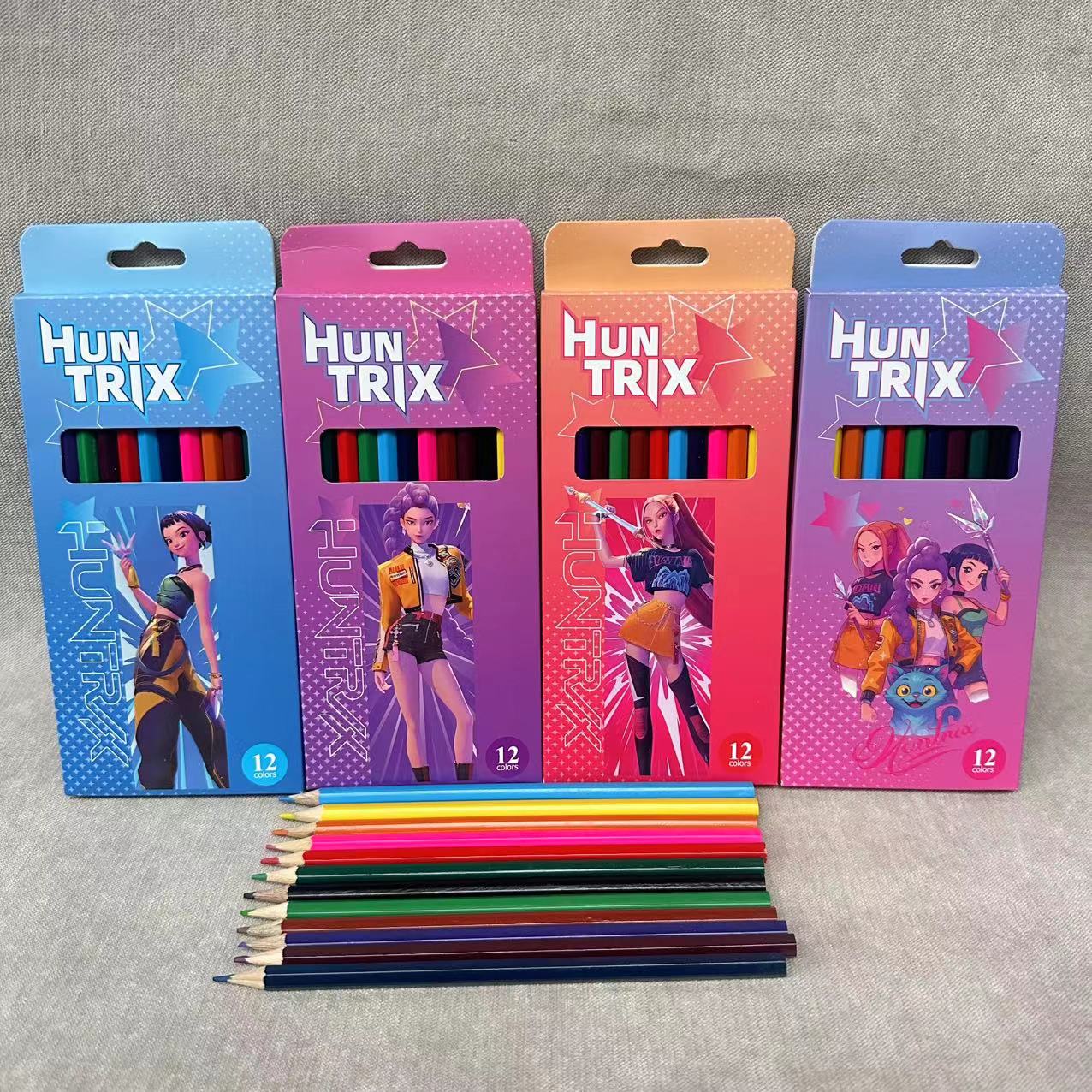 Calligraphy Pen Set - Niedliche Anime-Buntstifte 12 Stück HB 2B