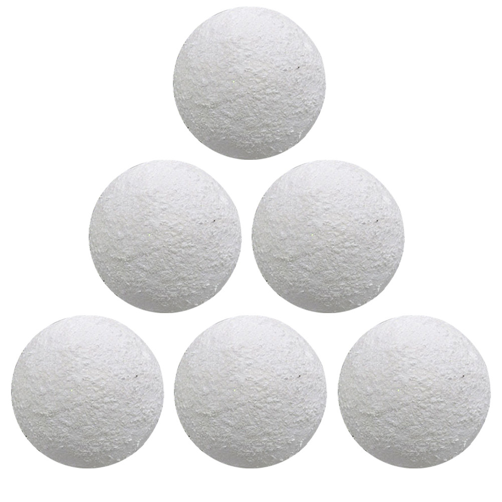 Art And Craft Xmas Tree - 6 Stück weiße Weihnachtskugeln, solide, dichte