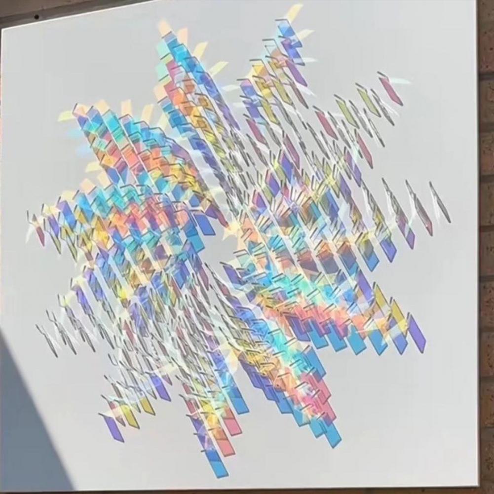 Light Art And Craft - Mehrschichtige Lichtkunst-Acrylplatten-Set Mini-Regenbogen-Fliesen Doppelseitige Holo-Blätter für