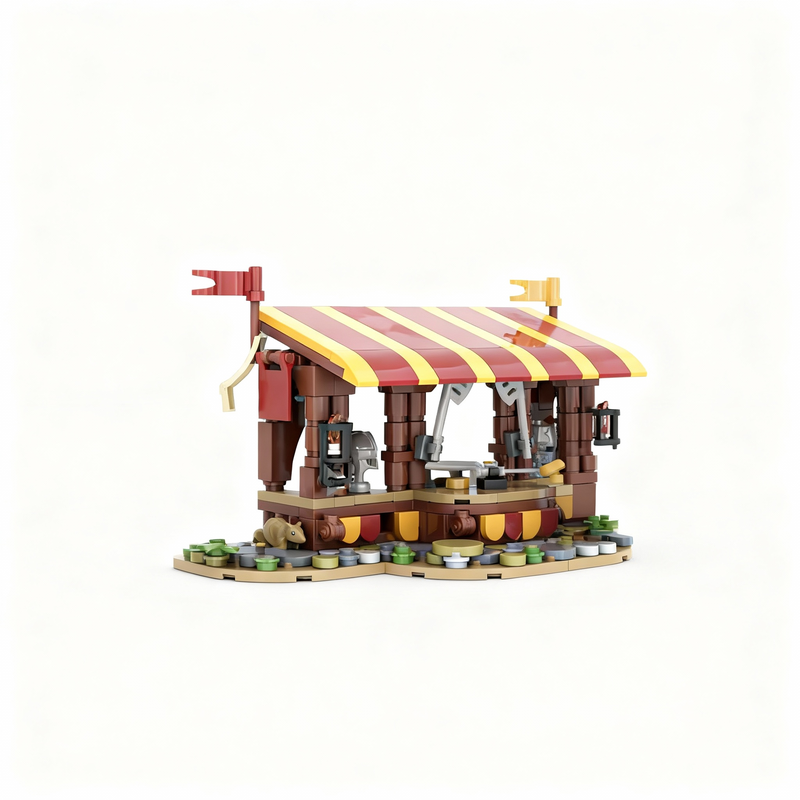 Art Craft Christmas Ideas - 367-teiliges MOC Rüstungsbauernhof-Modell Bausteine Spielzeug Konstruktions-Weihnachtsgeschenk