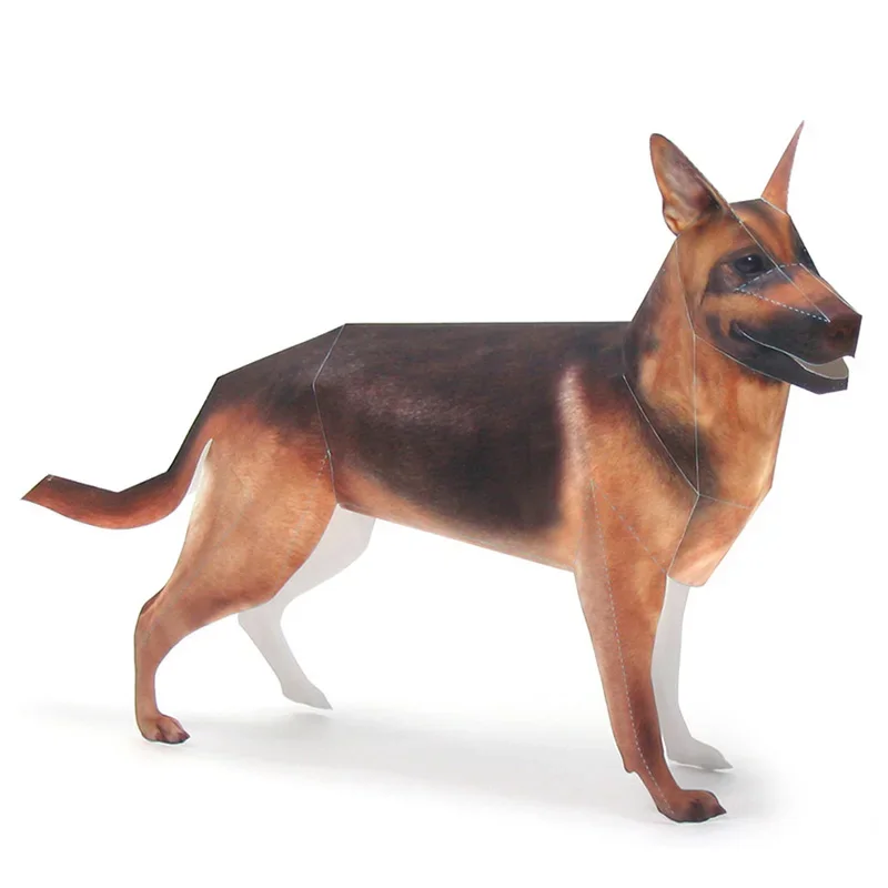 Art Craft Center - Deutscher Schäferhund Origami Kunst Haustier Papiermodell