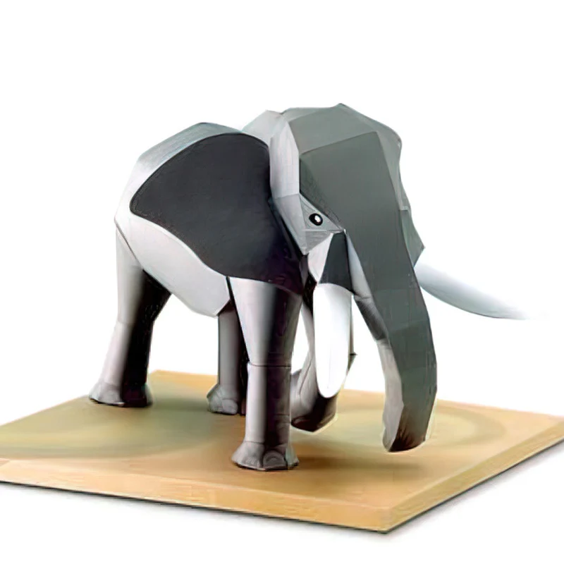 Art Craft Center - Afrikanischer Elefant Origami Kunst Mini 3D
