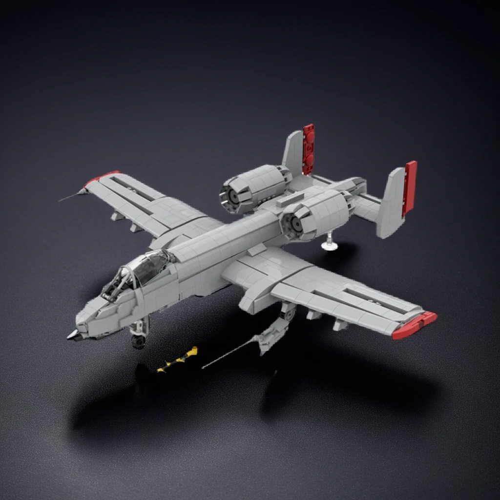 Art Craft Christmas Ideas - 2468-teiliges MOC A-10 Warthog Modell Baustein-Set,