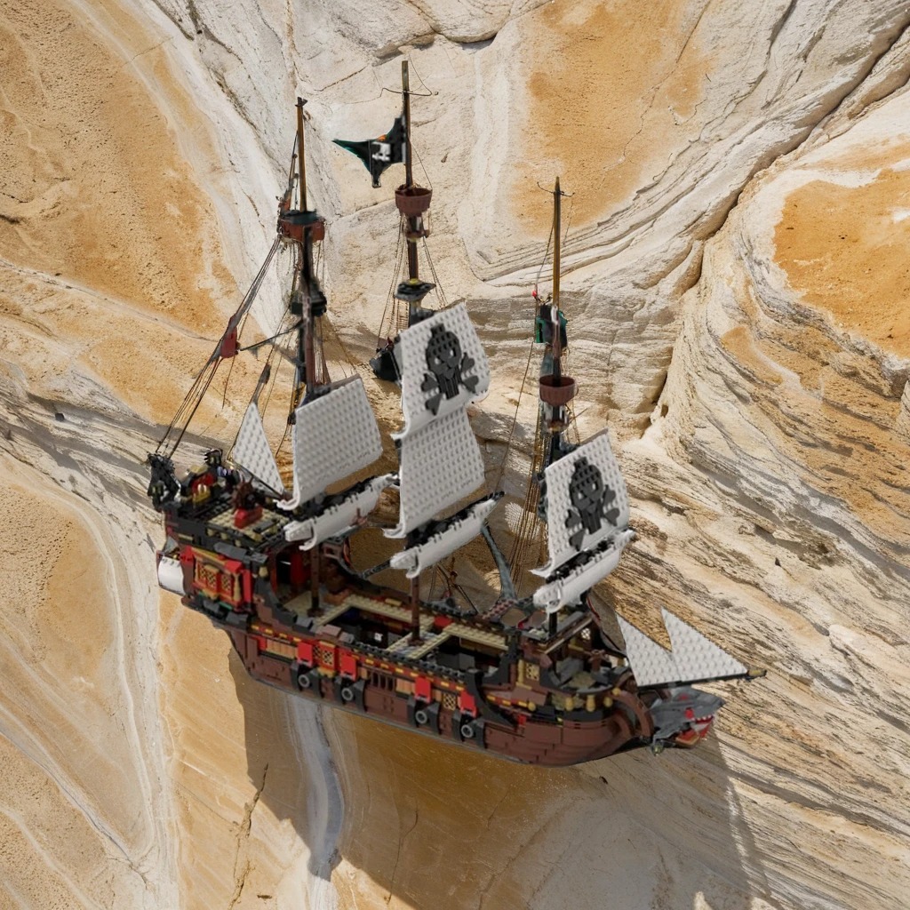 Art Craft Christmas Ideas - 2405-teiliges MOC Piraten-Schlachtschiff-Modell Bausteine Konstruktion Weihnachtsgeschenk