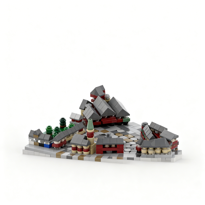 Art Craft Christmas Ideas - 440-teiliges MOC-Architektur-Modell des Römerbergs, Bausteine, Weihnachtsgeschenk,