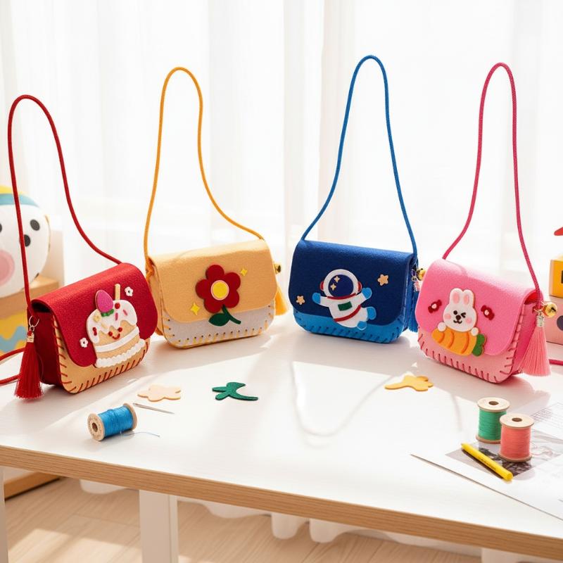 Art Craft Bag - Filztaschen-Bastelset für Kinder DIY Nähspielzeug Kunsthandwerk