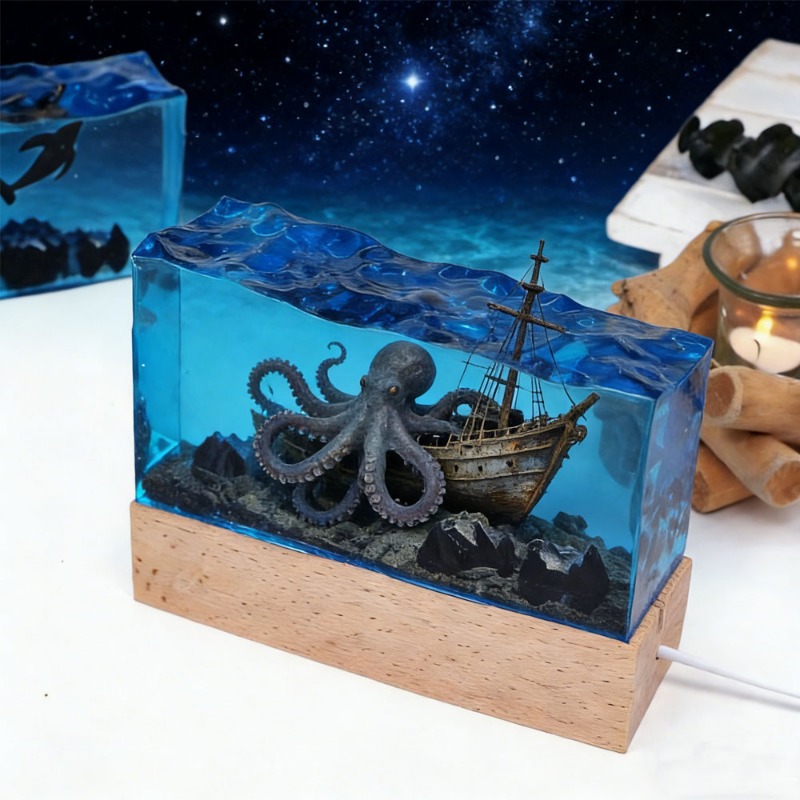 Light Art And Craft - DIY Harz-Bastelset: Unterwasser-Landschaft Silikon-Gießformen – Berg-Epoxidharz-Kunstformen