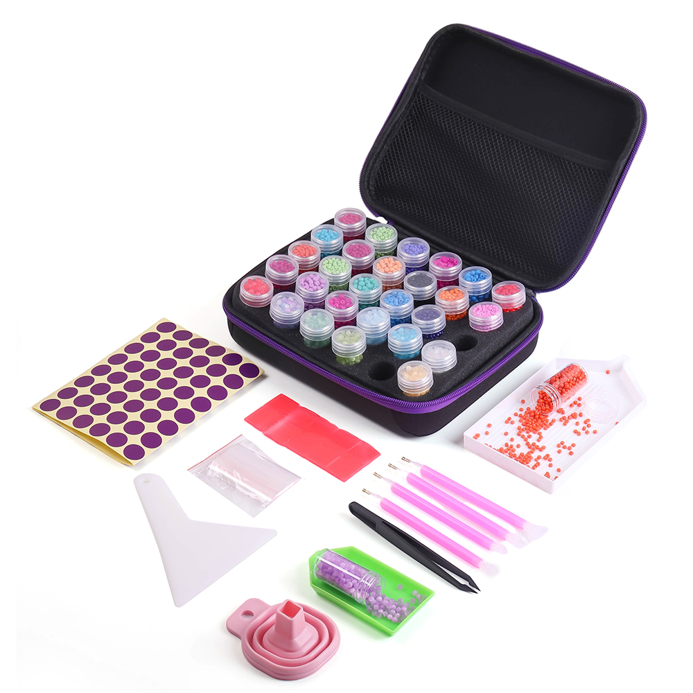 Art Craft Bag - Diamantmalerei-Aufbewahrungsbehälter, 30 Fächer Diamantmalerei-Zubehörsets, Diamantkunst-Zubehör und