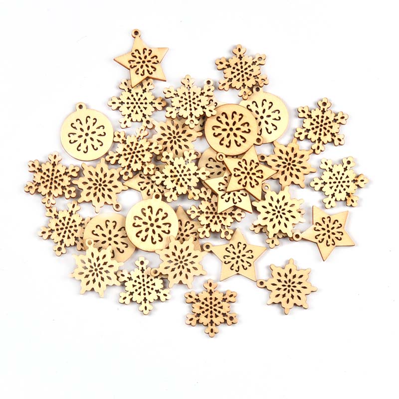 Art And Craft Xmas Tree - 25 stücke 34mm gemischte Schneeflocke/Stern Weihnachts