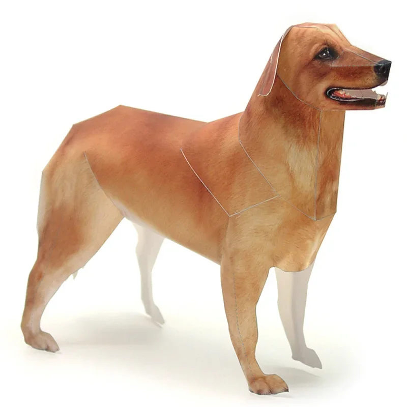 Art Craft Center - Golden Retriever Hund Papier Modell Realistische