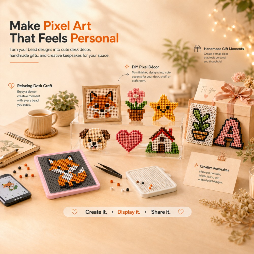 Light Art And Craft - LED Smart Fuse Bead Pegboard, App-gesteuertes