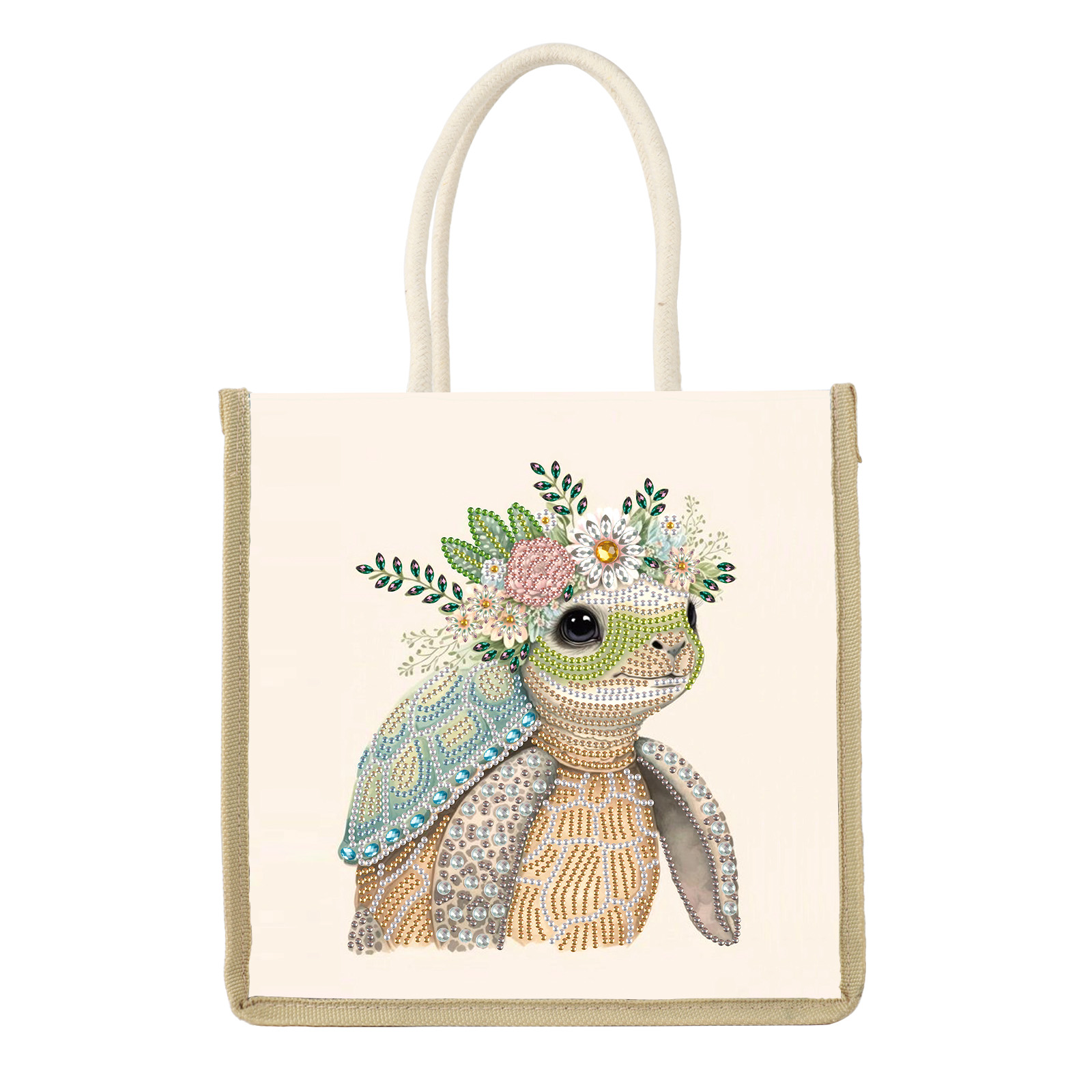 Art Craft Bag - Diamant-Kunst-Malerei-Handtaschen-Set, niedliche Schildkröte, DIY, spezielle Form,