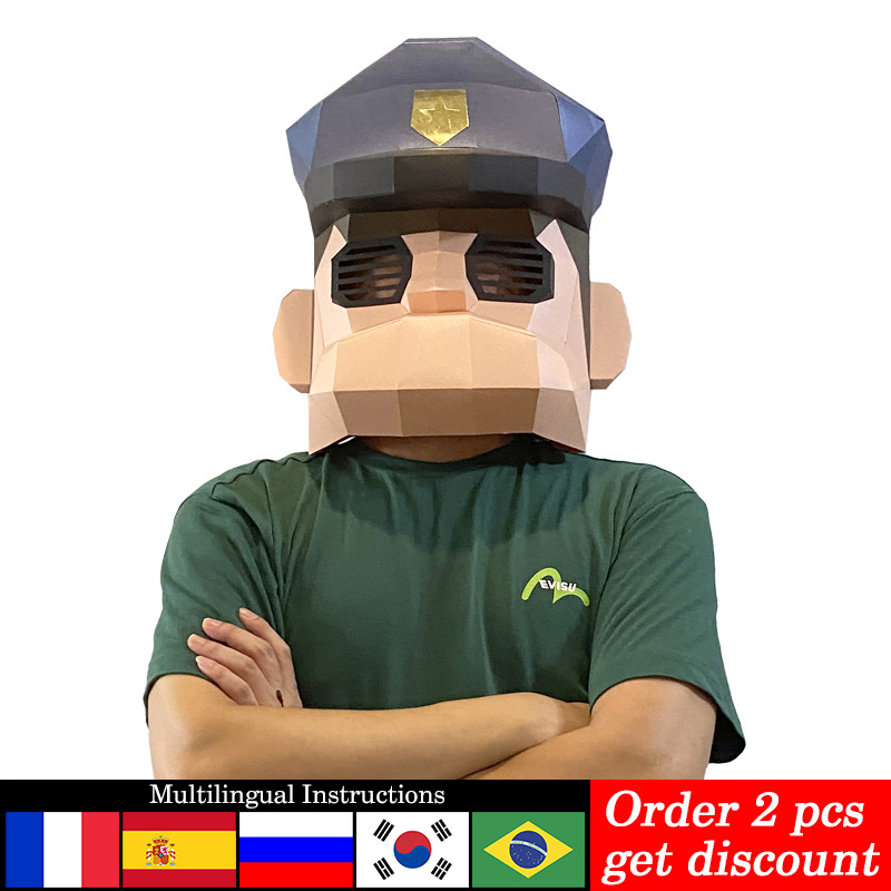 Art Craft Center - Cartoon Polizei Maske Papier Modell, Kleine