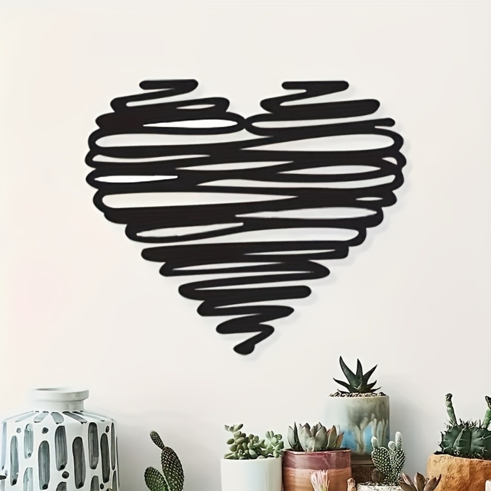 Art Craft Cafe - CIFBUY Wandkunst aus Schmiedeeisen, herzförmige Metalldekoration,
