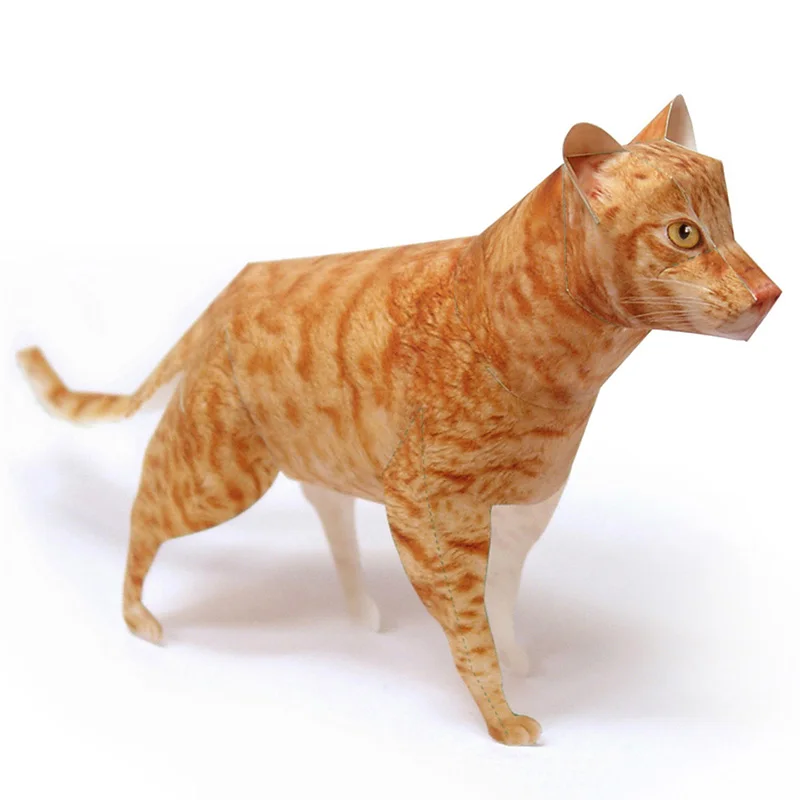 Art Craft Cat - Ocicat Katze Orange Tabby Origami Kunstdruckpapier