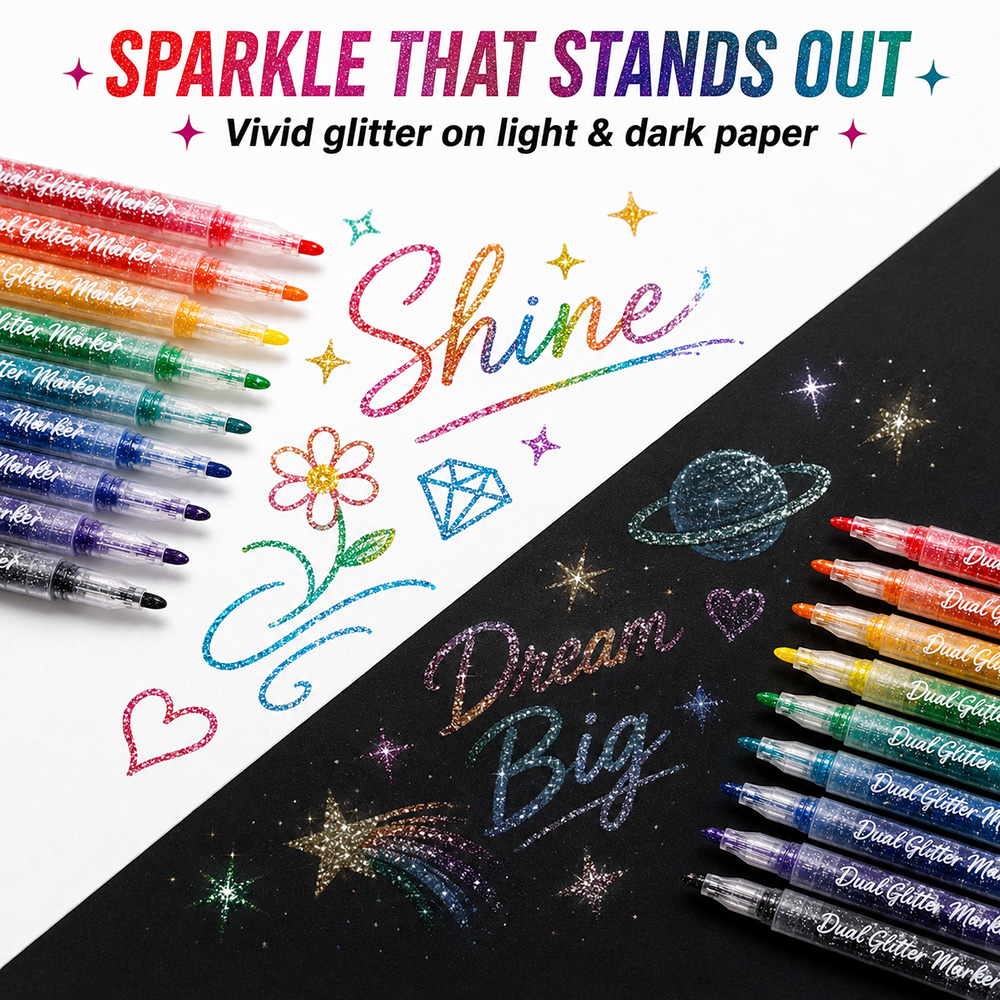 12 Stück Doppelspitzen-Glitter – Light Art And Craft Bewertung und Preis
