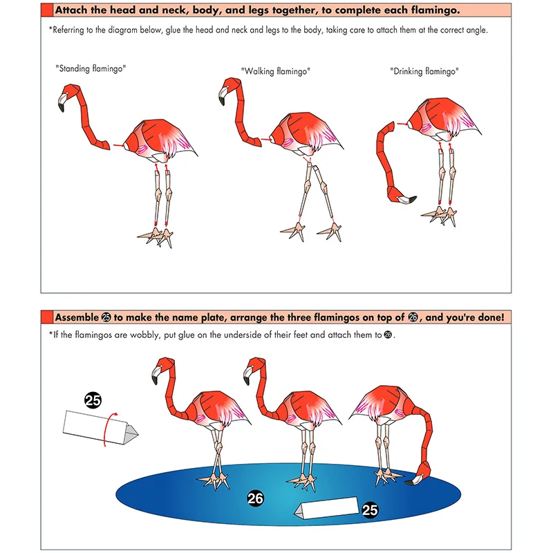 Karibik Flamingo Falten Drei V – Art Craft Center Bewertung und Preis