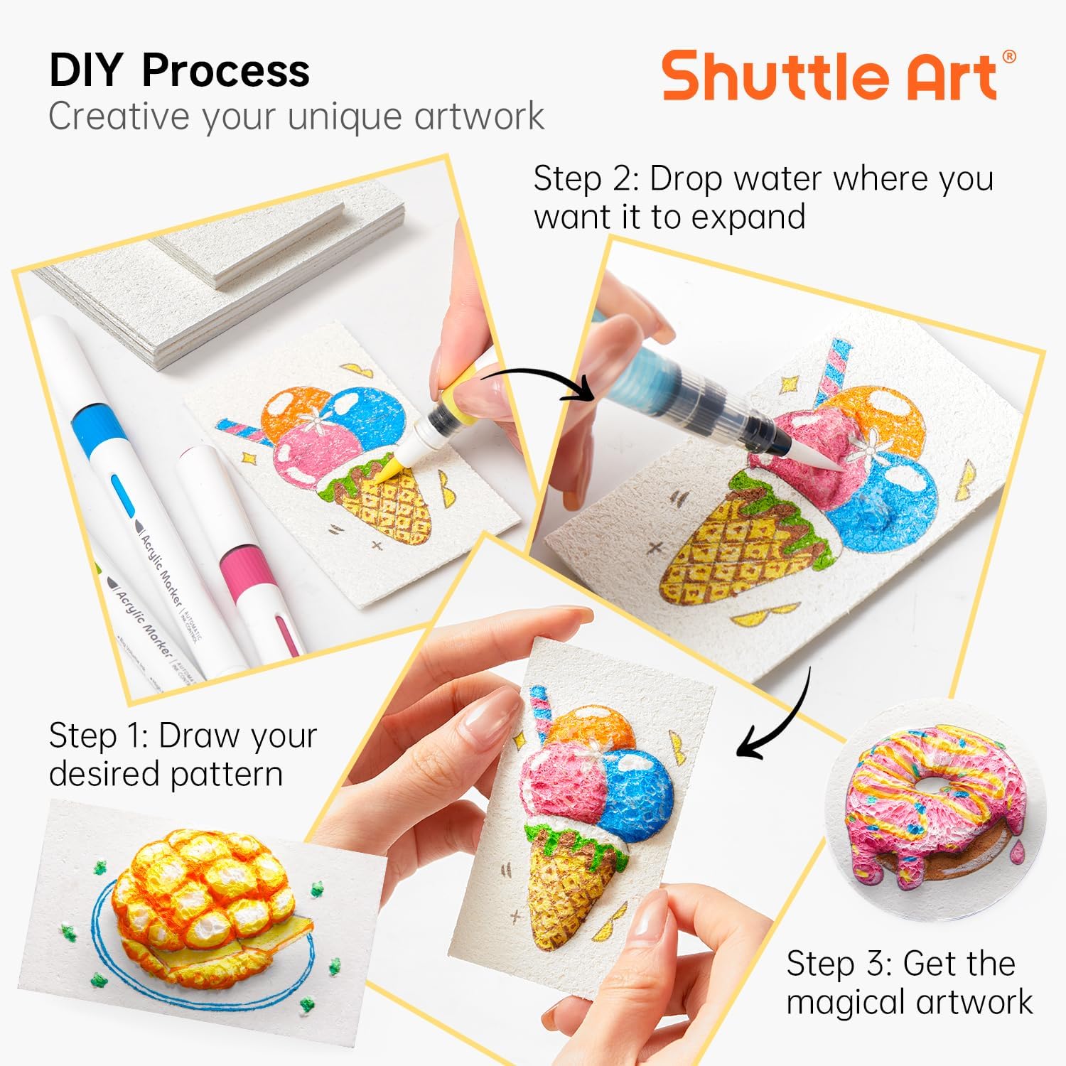3D Puffy Foam Texture Malerei  – Art Craft Board Bewertung und Preis