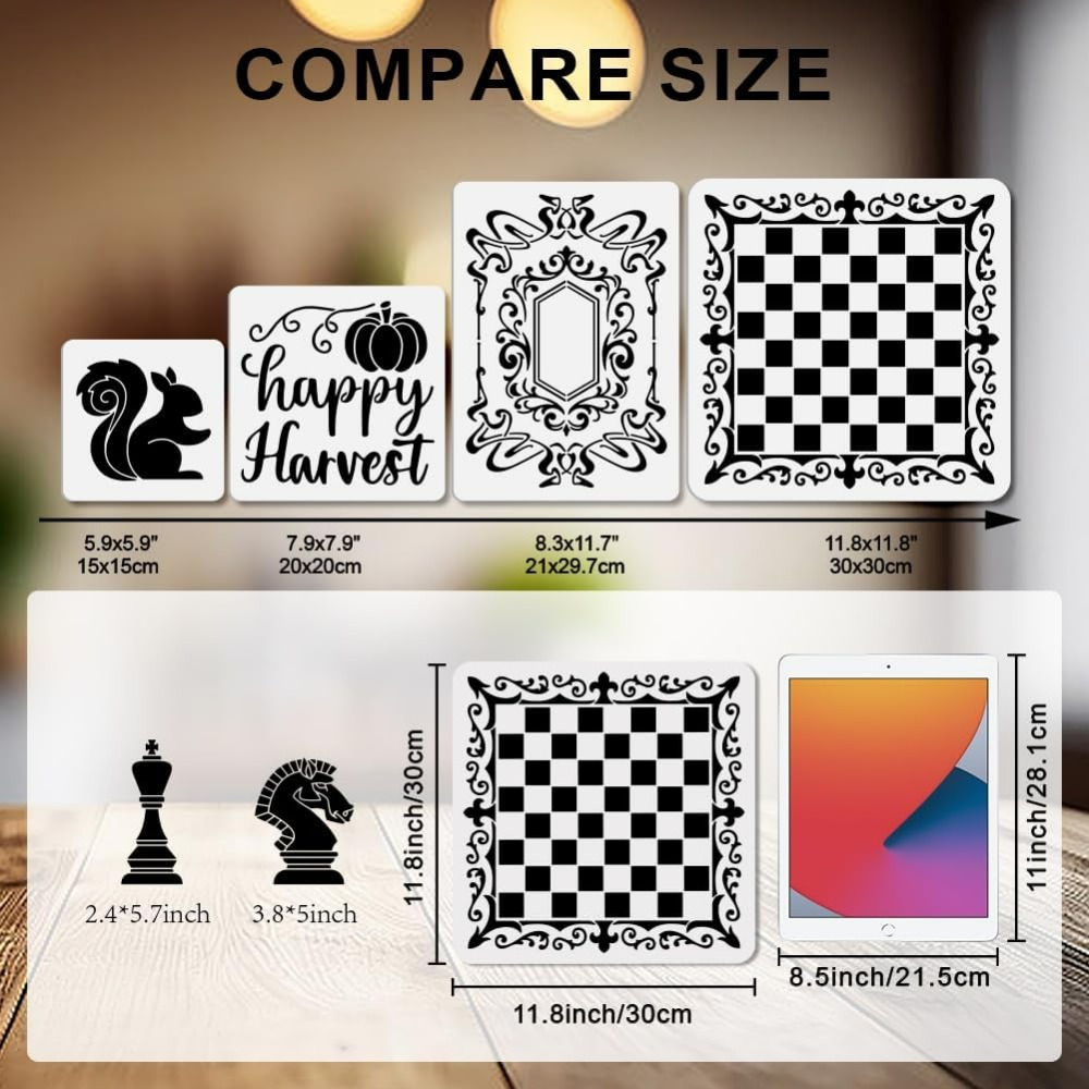 2 Stück Schachfiguren-Schablon – Art Craft Board Bewertung und Preis