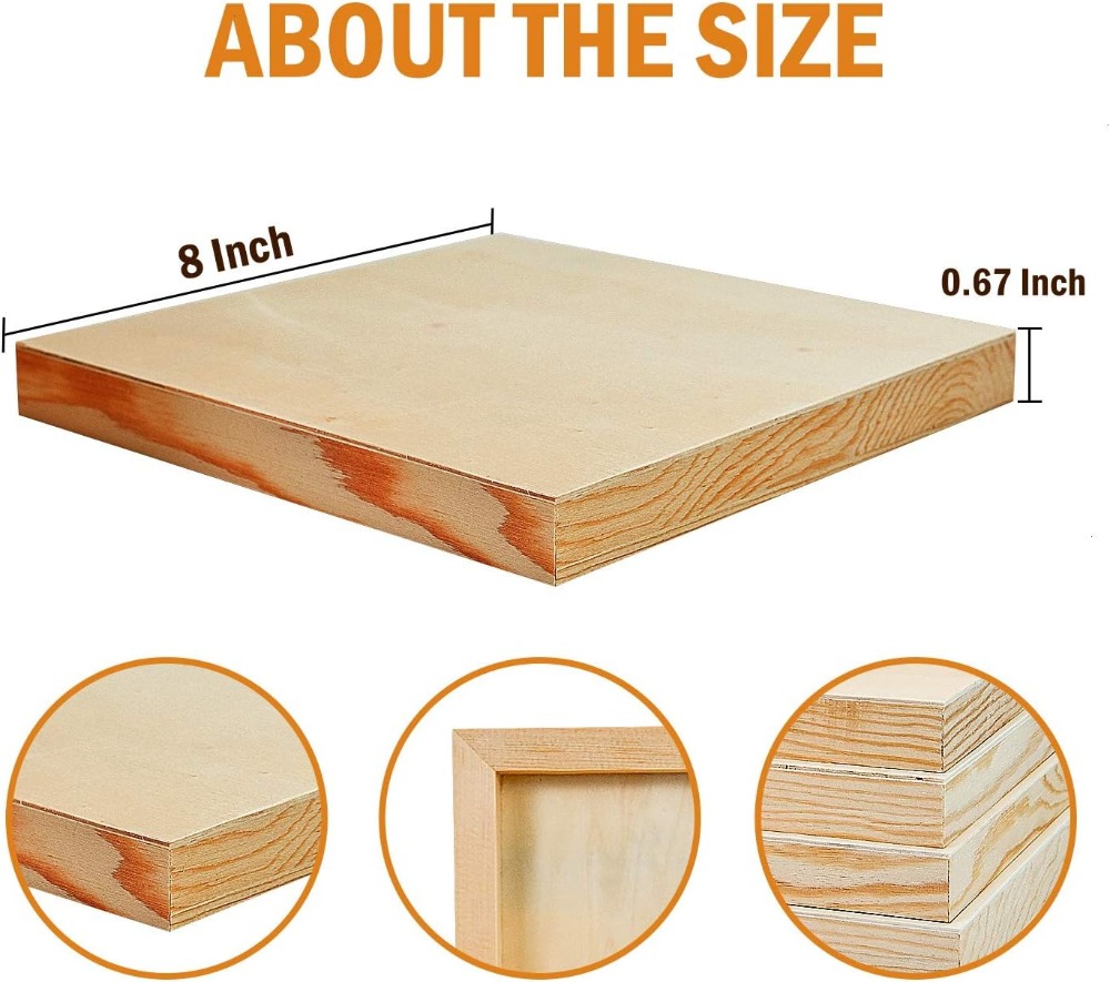 6er-Pack 8x8 Zoll Unbehandelte – Art Craft Board Bewertung und Preis