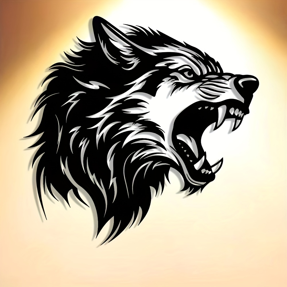CIFBUY Wolfskopf-Wandkunst aus – Art Craft Cafe Bewertung und Preis