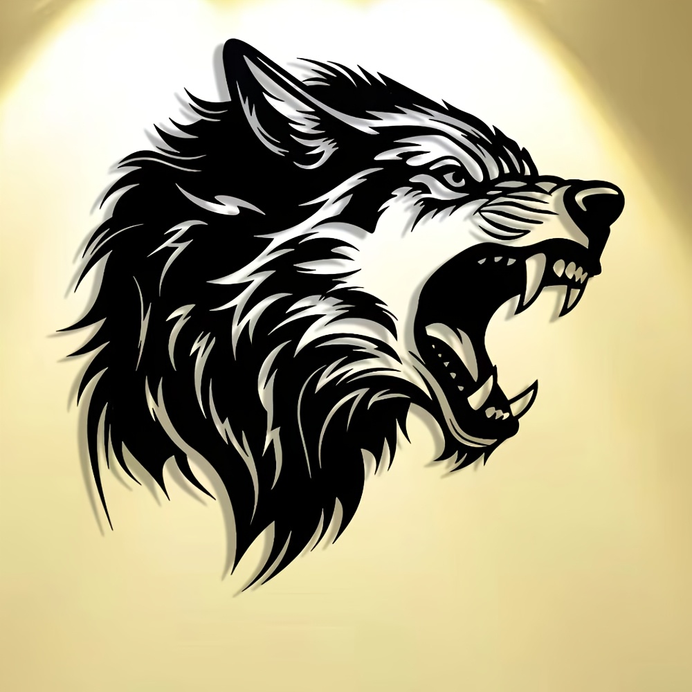CIFBUY Wolfskopf-Wandkunst aus – Art Craft Cafe Bewertung und Preis