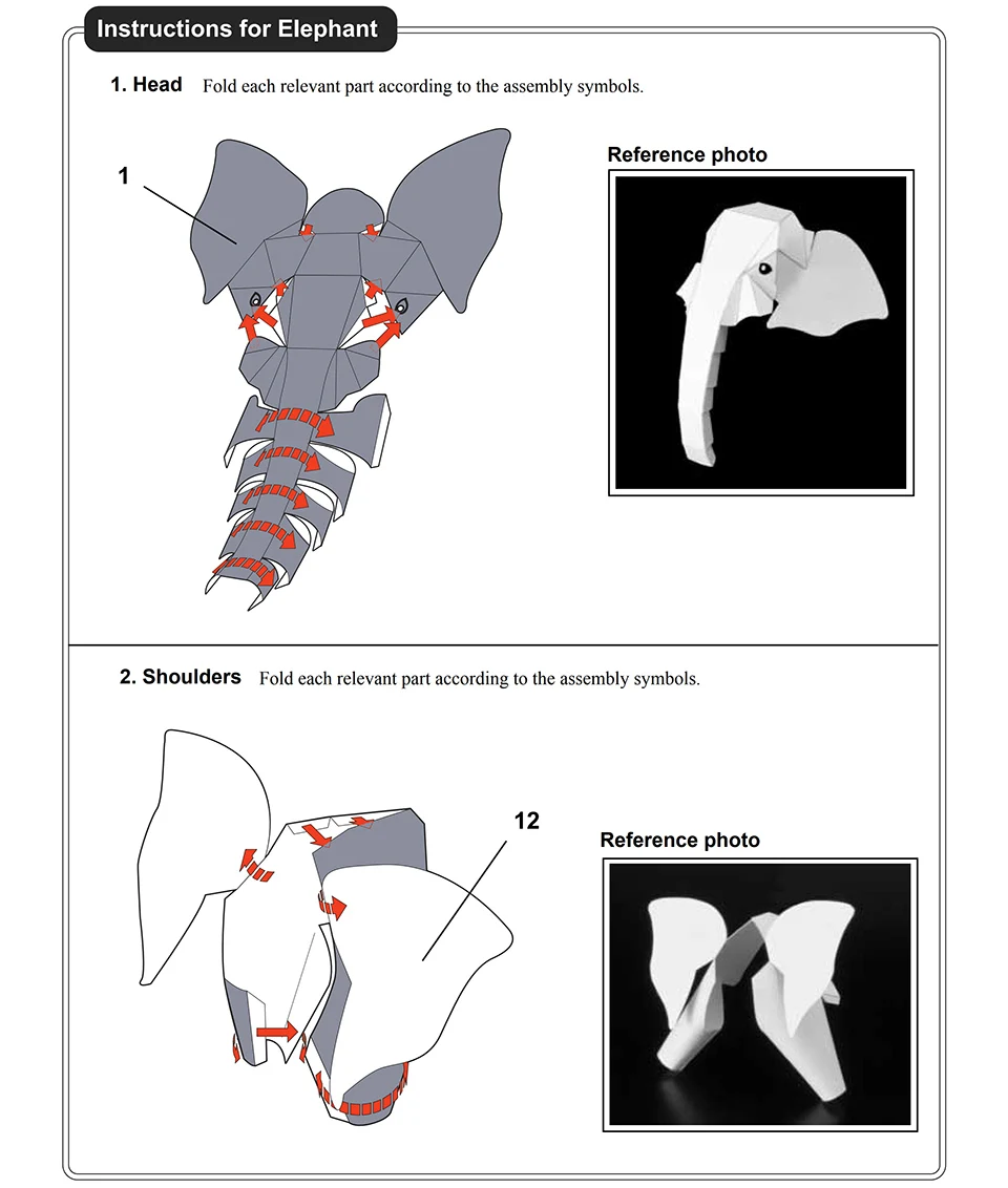 Afrikanischer Elefant Origami  – Art Craft Center Bewertung und Preis