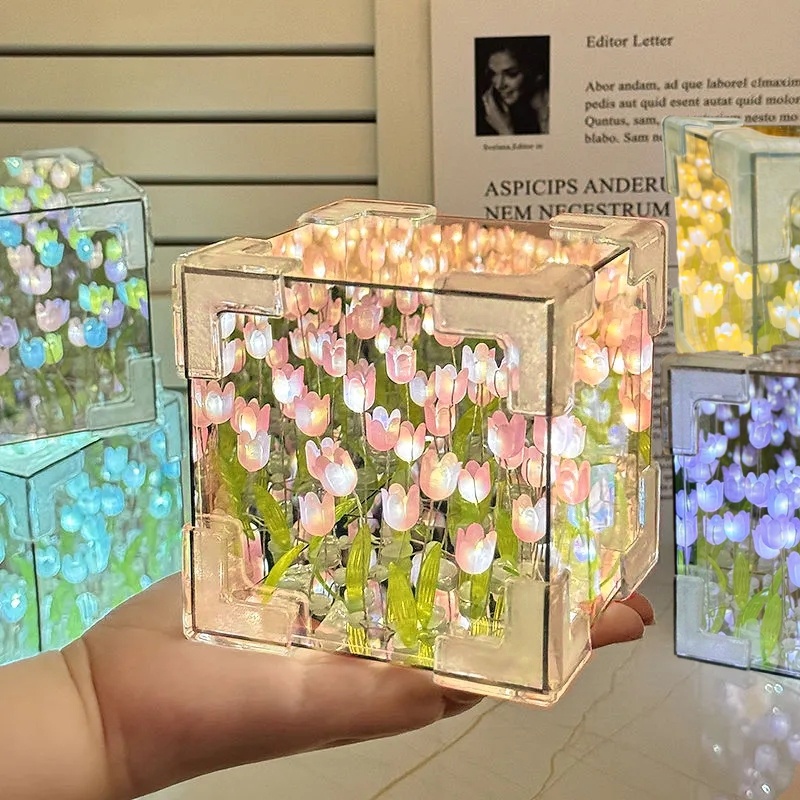 DIY Tulpe Spiegel Würfel Lampe – Light Art And Craft Bewertung und Preis