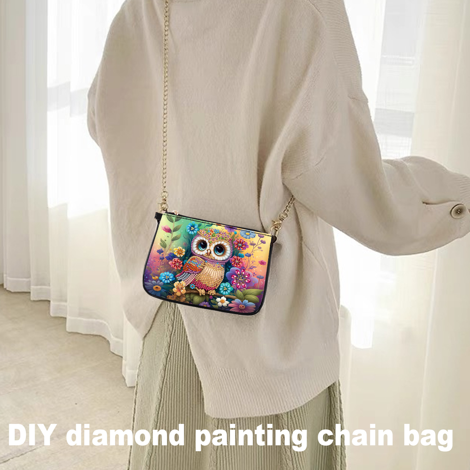 Bunte Eulen-Diamant-Kunst-Malt – Art Craft Bag Bewertung und Preis