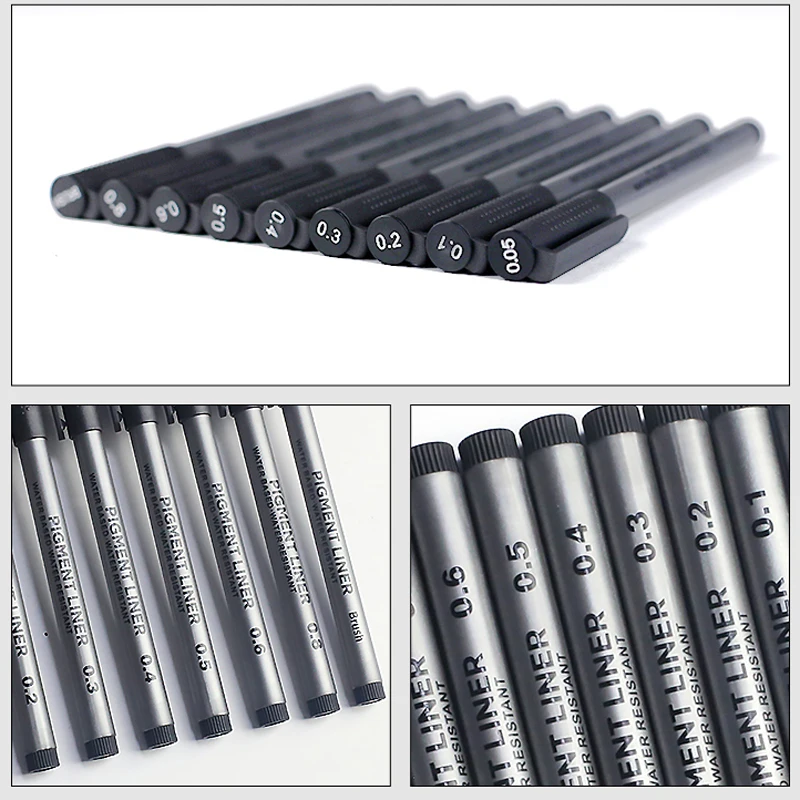 9 Teile/satz Pigment Liner Mik – Calligraphy Pen Set Bewertung und Preis