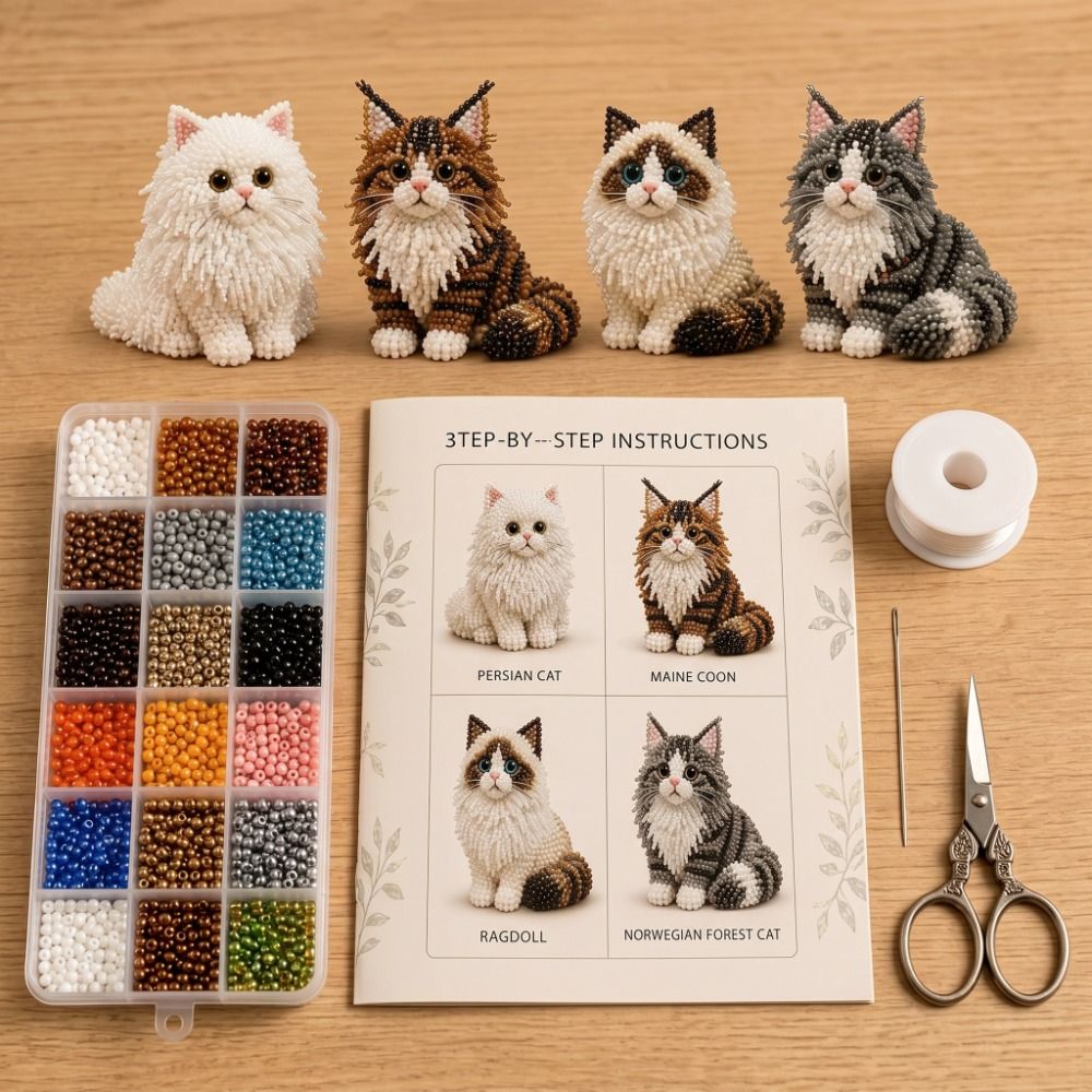 Handgemachtes DIY Tier-Perlen- – Art Craft Cat Bewertung und Preis