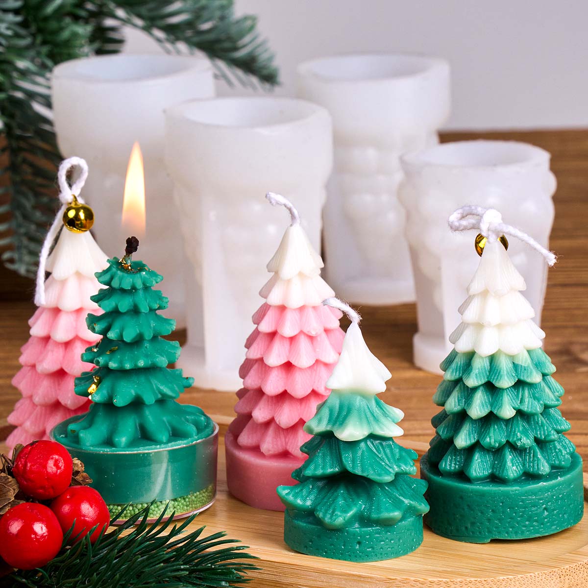 3D Weihnachtsbaum Silikon-Kerz – Art And Craft Xmas Tree Bewertung und Preis